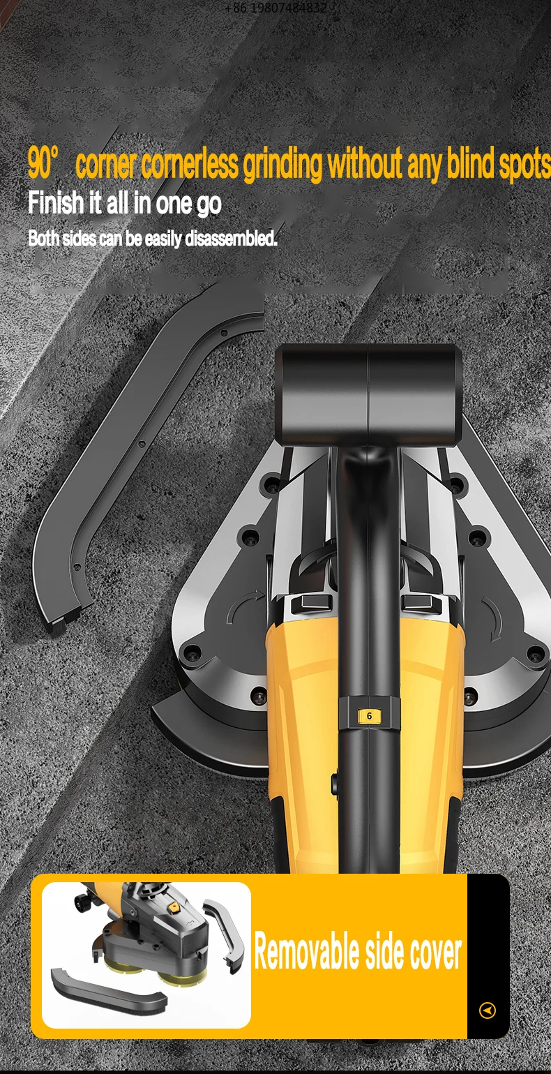 3-Wheel Electric Drywall Sander for Aliexpress, Tile Stone Concrete Floor Use, Smooth Sanding Low Noise Durable