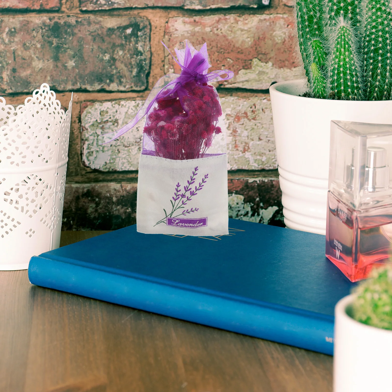 

12pcs Lavender For Wardrobe Fragrance Cotton Dried Lavender Holder Air Freshener Aromatherapy Sachet Bags Cotton Moth