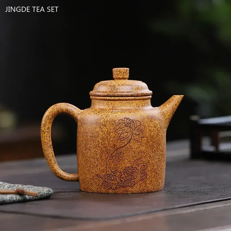 380ml High Quality Zisha Section Mud Teapot Yixing Purple Clay Tea Infuser Chinese Filter Beauty Kettle Master Handmade Tea Set