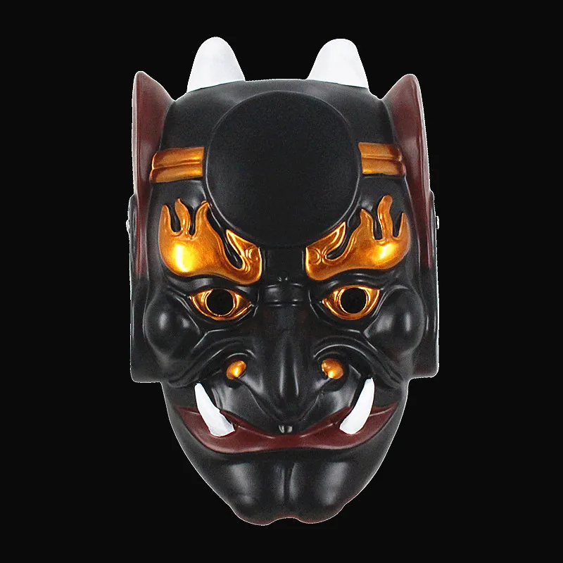 Realistic Japanese Samurai Prajna Mask, Halloween Party Costume, Horrible, Cosplay