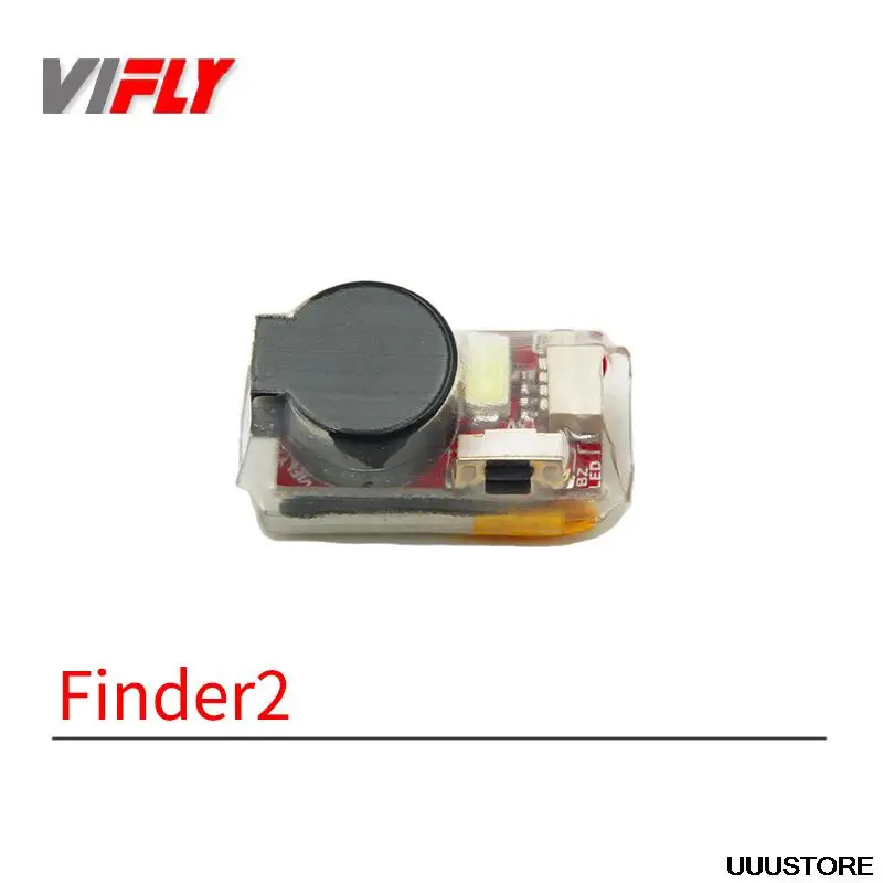 VIFLY Finder 2 Super Loud 5V Buzzer Tracker Over 100dB Built-in Battery LED Self-Power for FPV Racing Micro Long Range LR4 Drone