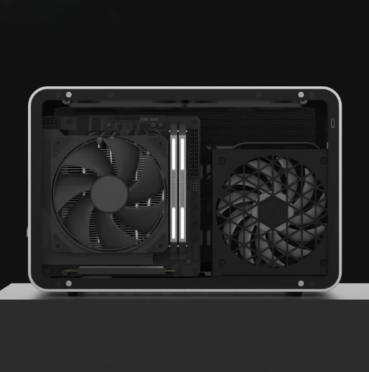 Aluminum Alloy SF3 ITX Handheld Chassis with CNC A4 Structure, Desktop Mesh Air Cooled Portable Case