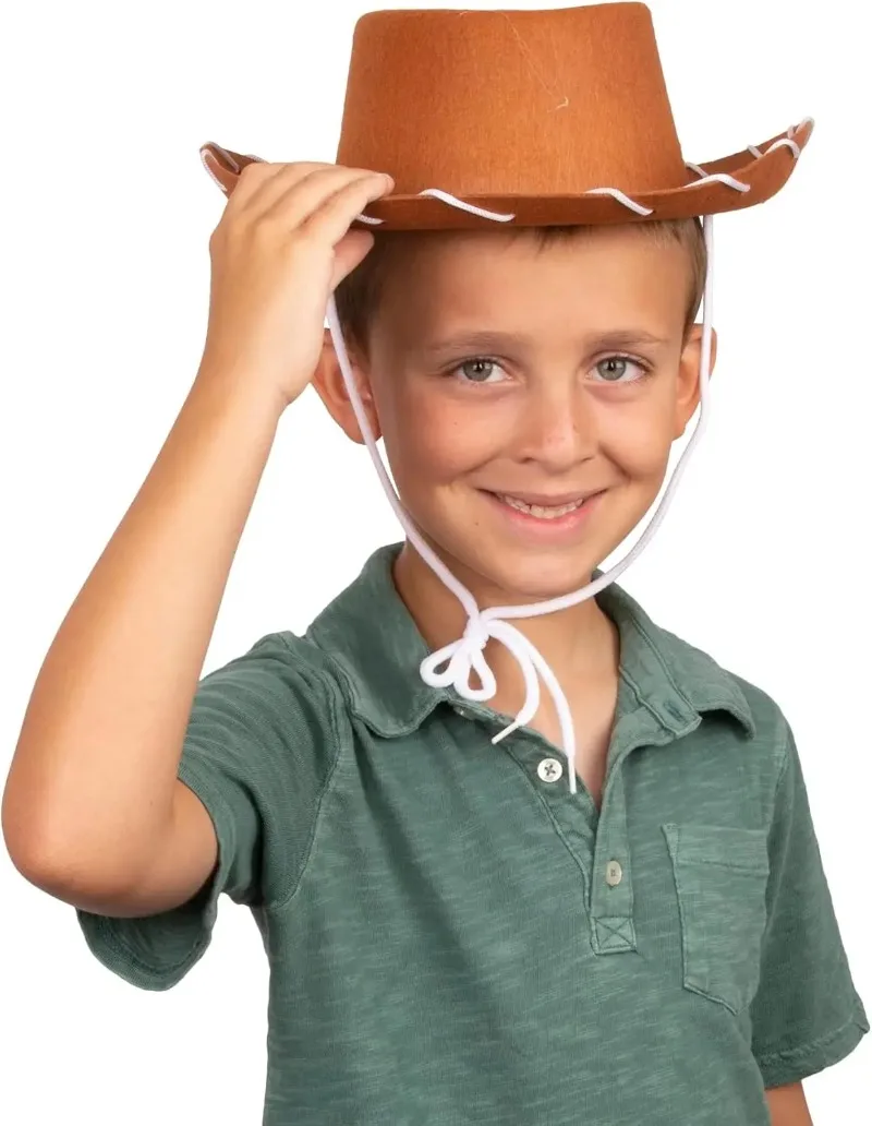 Cowboy Western Hats and Bandanas for Kids Costume Hat Accessories for Toddler Child Theme Birthday Party Halloween Costume Dress view 3