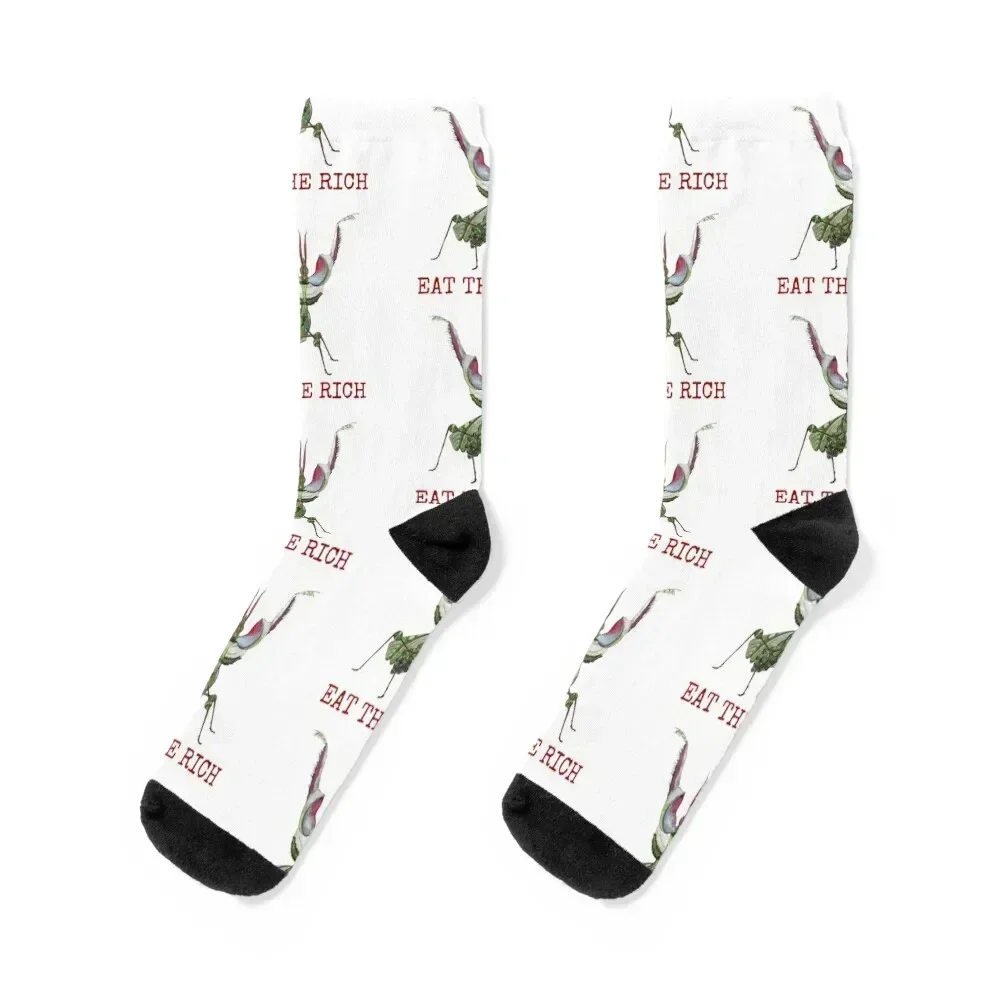 

EAT THE RICH Devil’s Flower Mantis, Idolomantis diabolica Socks with print new year Non-slip gifts Socks Girl Men's