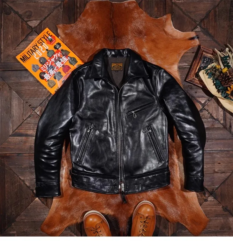 極美品 OHOTORO Herley Leather Jacket 中古・古着通販】OHOTORO (オオトロ) Harley Leather Jacket ブラック