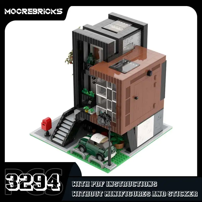 Hot Selling Villa modulare Bausteine moderne Architektur Haus Modell fort geschrittene Ziegel Bau Spielzeug Kinder Weihnachts geschenk