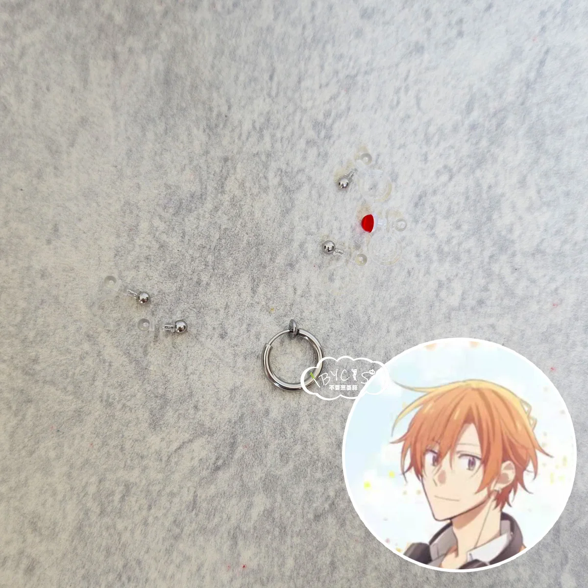 Sasaki Hidenari Cosplay Earrings Ear Clip Miyano Yoshikazu BL Anime Yaoi Cosplay Accessories Jewelry Gift For Fans