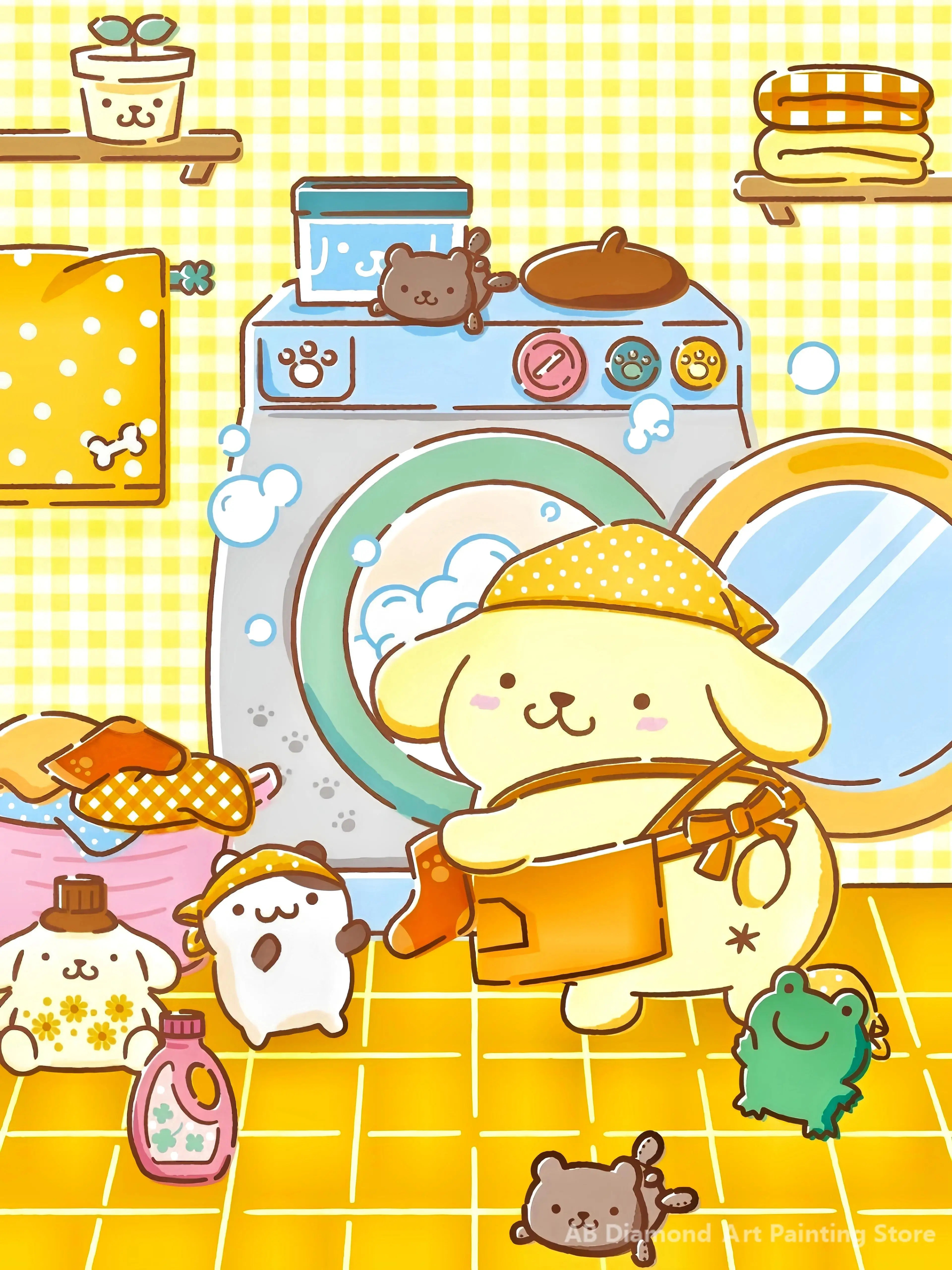 Pompompurin Diamond Painting Cross Stitch Art 15x20cm