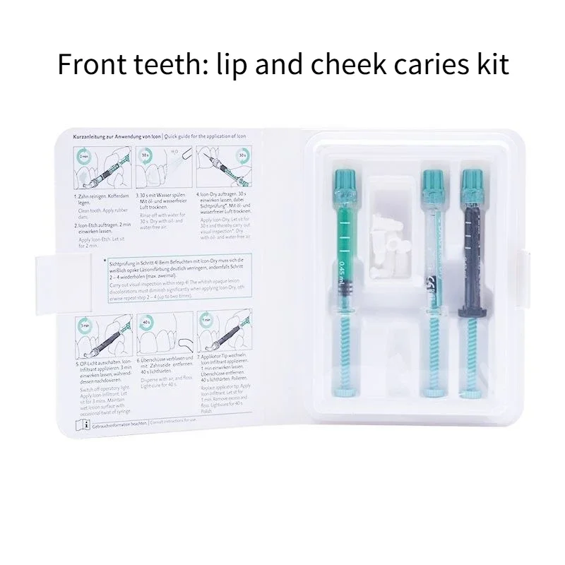 

1 коробка, набор кариеса из смолы для проникновения зубов, набор кариеса для щек, отбеливание, против кариеса, инструменты для восстановления полости рта, материал