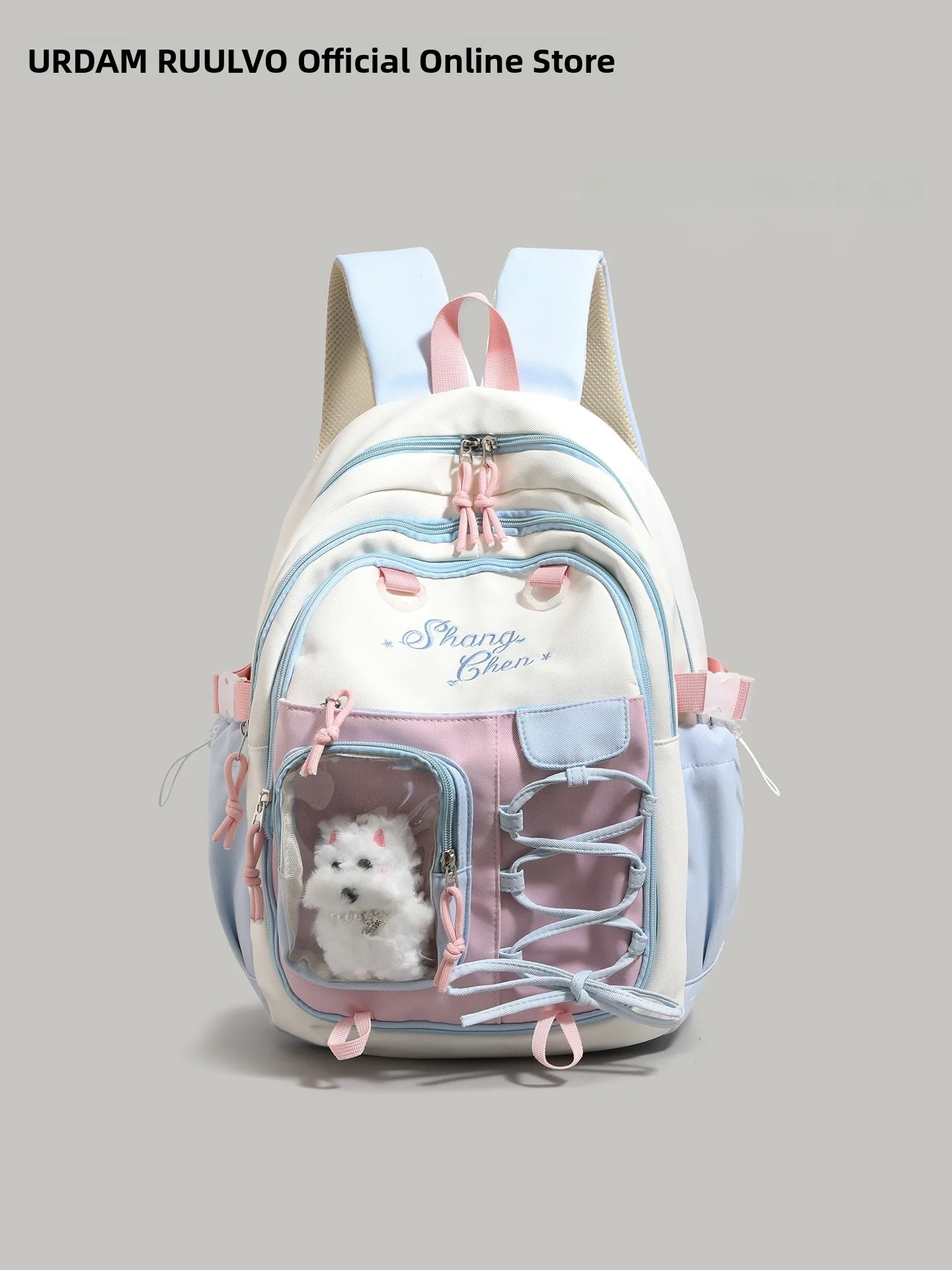 

UR Fre Color Colion Double oulder Bapa Women's High School Junior College Student Commuting Travel Bapa