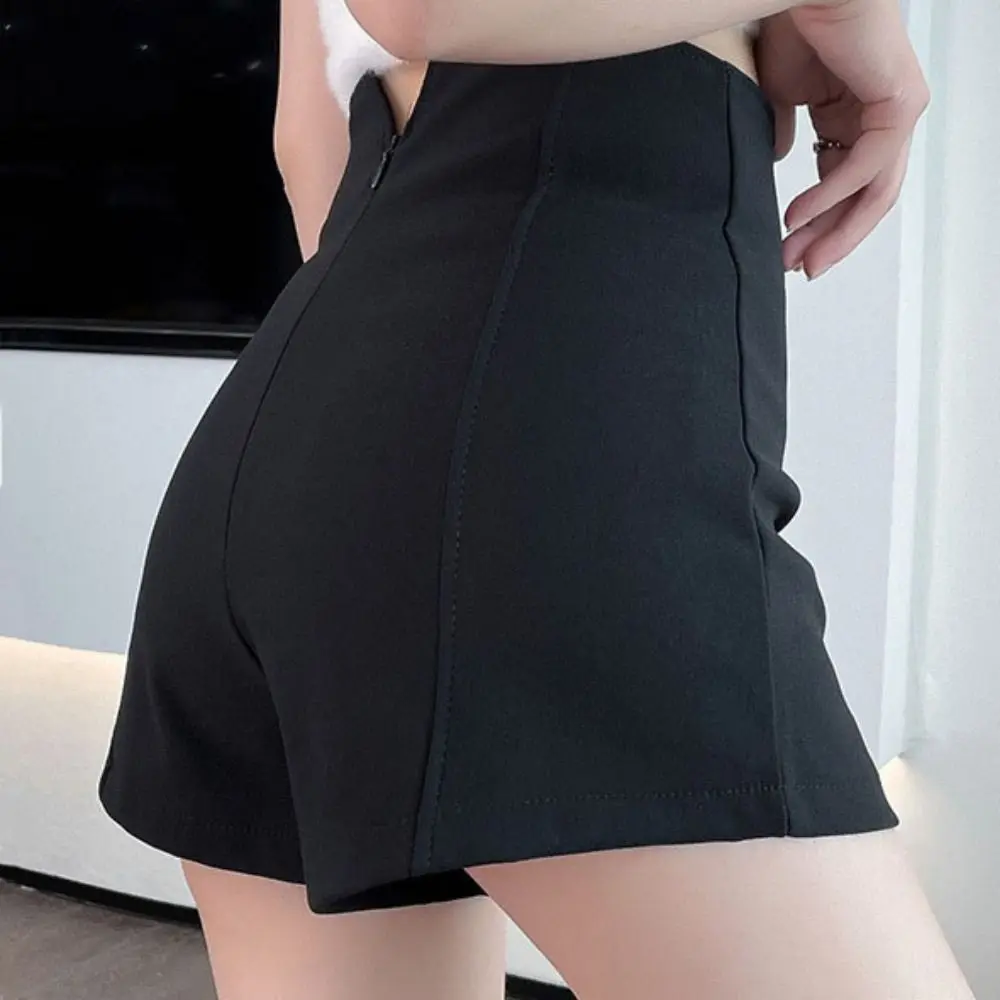 

Slim Fit A-line Shorts Y2K Chic Solid Color Suit Hot Shorts Pant Trousers High Waist Women's Summer Short Pants Club