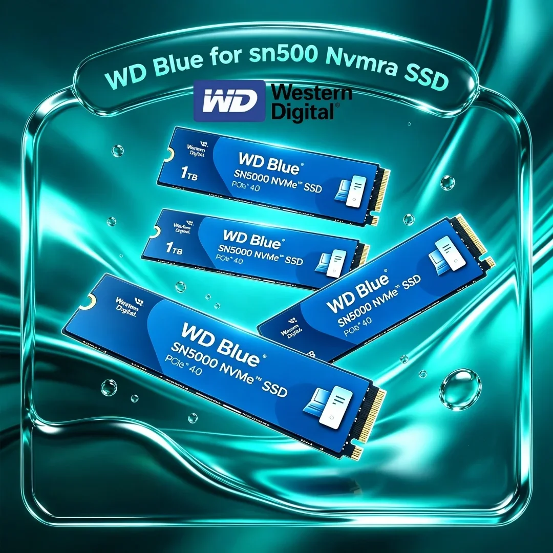 Western Digital WD Blue SN5000 For Gaming Desktops Laptop M.2 2280 PCIe Gen4.0 NVMe Internal SSD Hard Drive 1T 2T