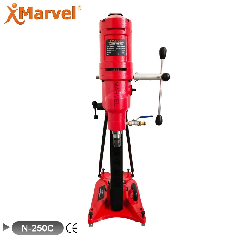 N-250C 250mm big power two gear adjustable speed concrete water core drill light wet cut diamond core drill