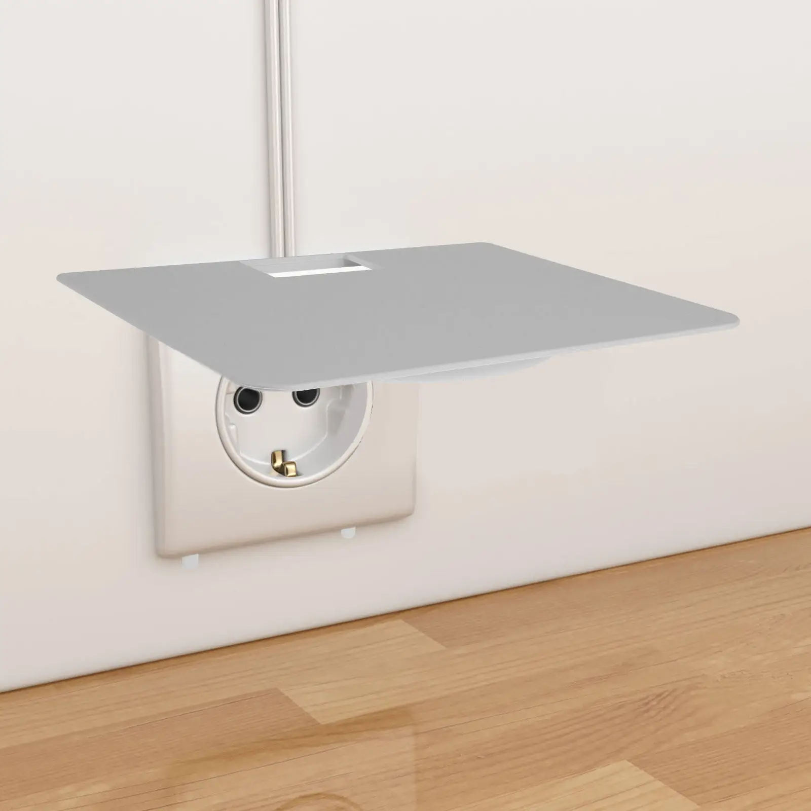 Outlet Shelf Wall Holder Detachable Plastic No Drilling Wall Mounted Shelf Above Socket for Router Camera Storage Rack Home