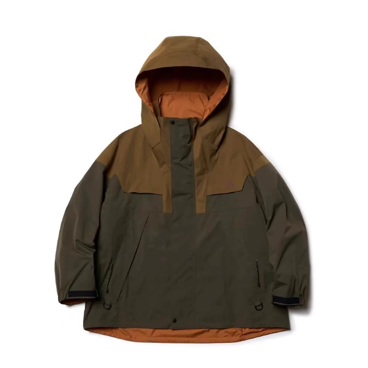 23SS كولور آبي تشغيل لونين اليابانية الربط مقاوم للماء الربط مهارة Stormtrooper معطف مقنع