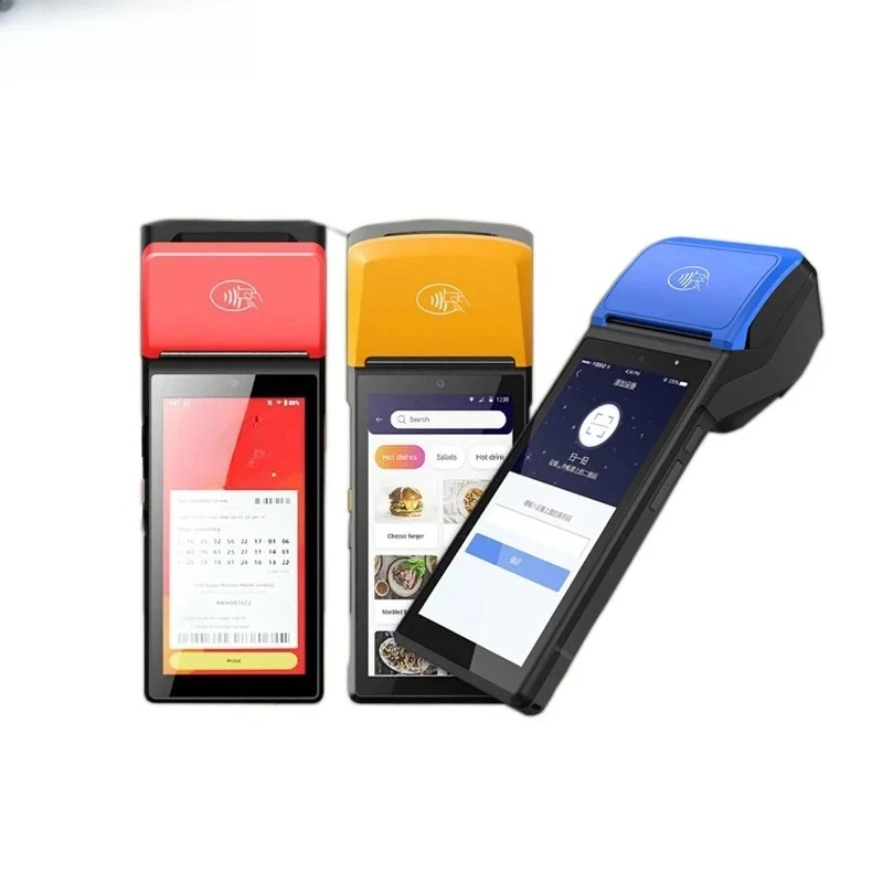All-in-one machine, handheld POS end point 5.5 inch portable cash register, mm printer, touch screen