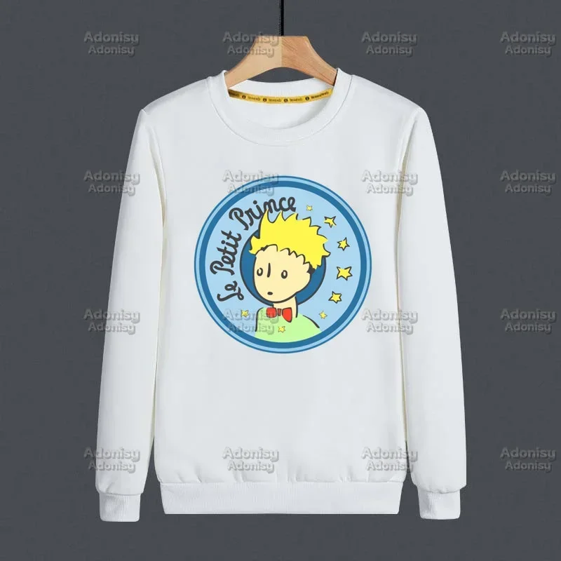 Little Prince Graphic Earth Space Harajuku Kawaii Hoodies Sweatshirts Men Women White Color Autumn Winter Hoodie Male Casual Top