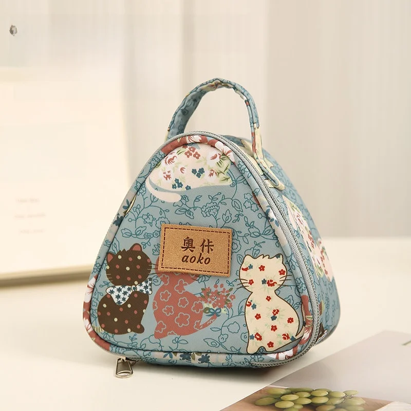 portable-breakfast-thermal-bag-aluminum-foil-lunch-box-handheld-freshness-preservation-triangular-rice-japanese-style-storage