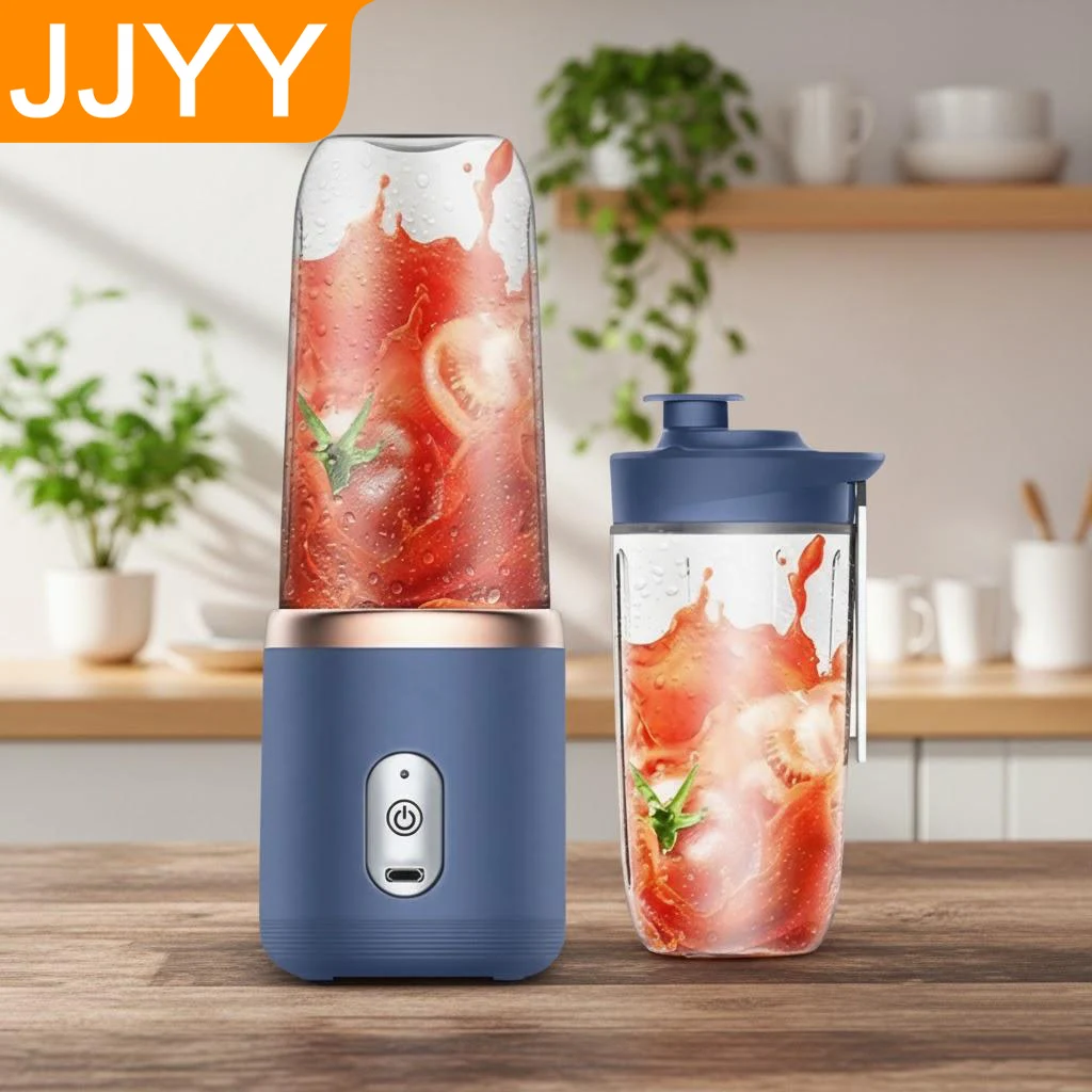 Dual Cup Portable Juice Extractor Mini Blender USB Juice Separator Small Appliance for Home Kitchen