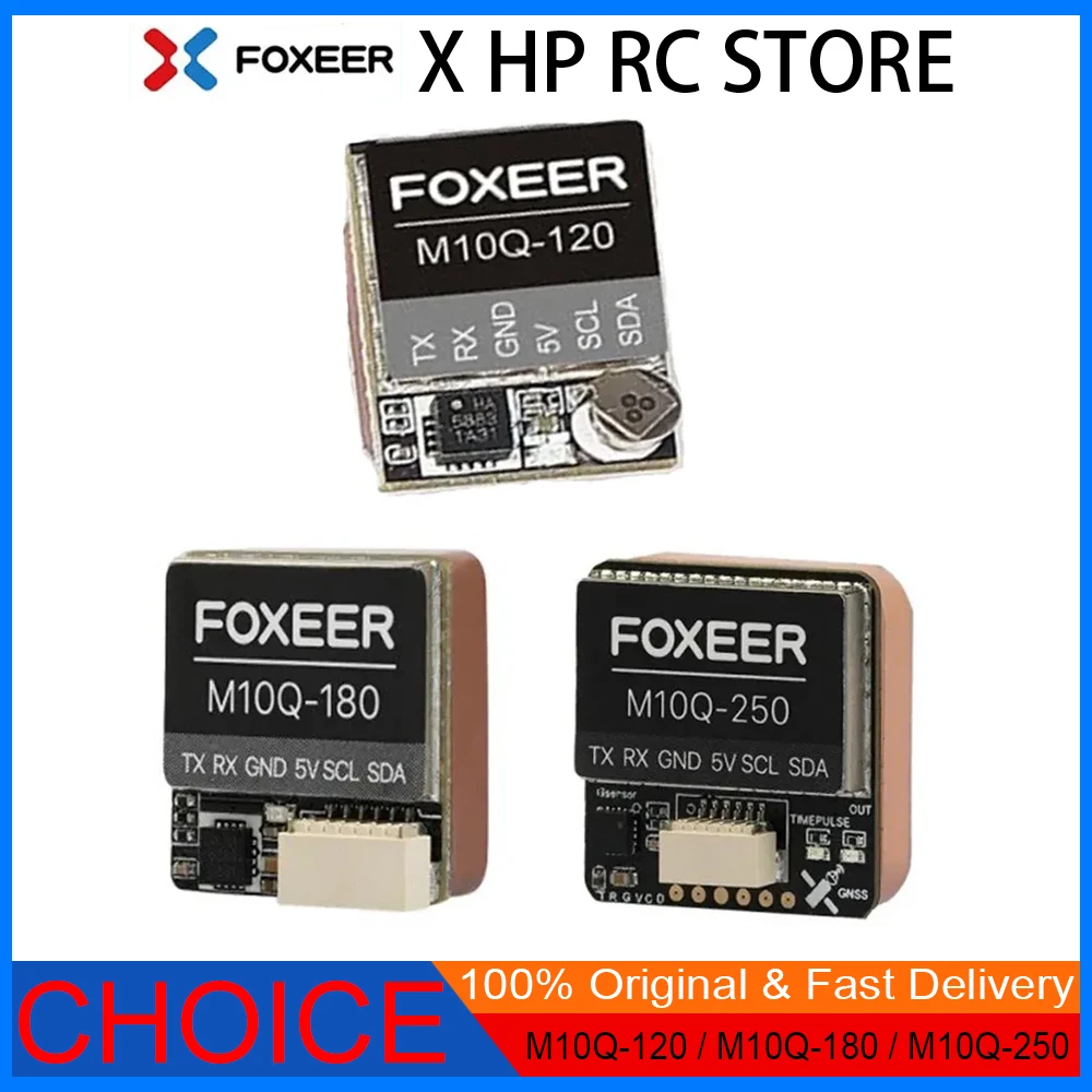 

Foxeer M10Q-120/M180/M250 M10 Dual Protocol GPS – Built-in QMC5883 Compass, Ceramic Antenna for FPV Drones & RC Airplanes