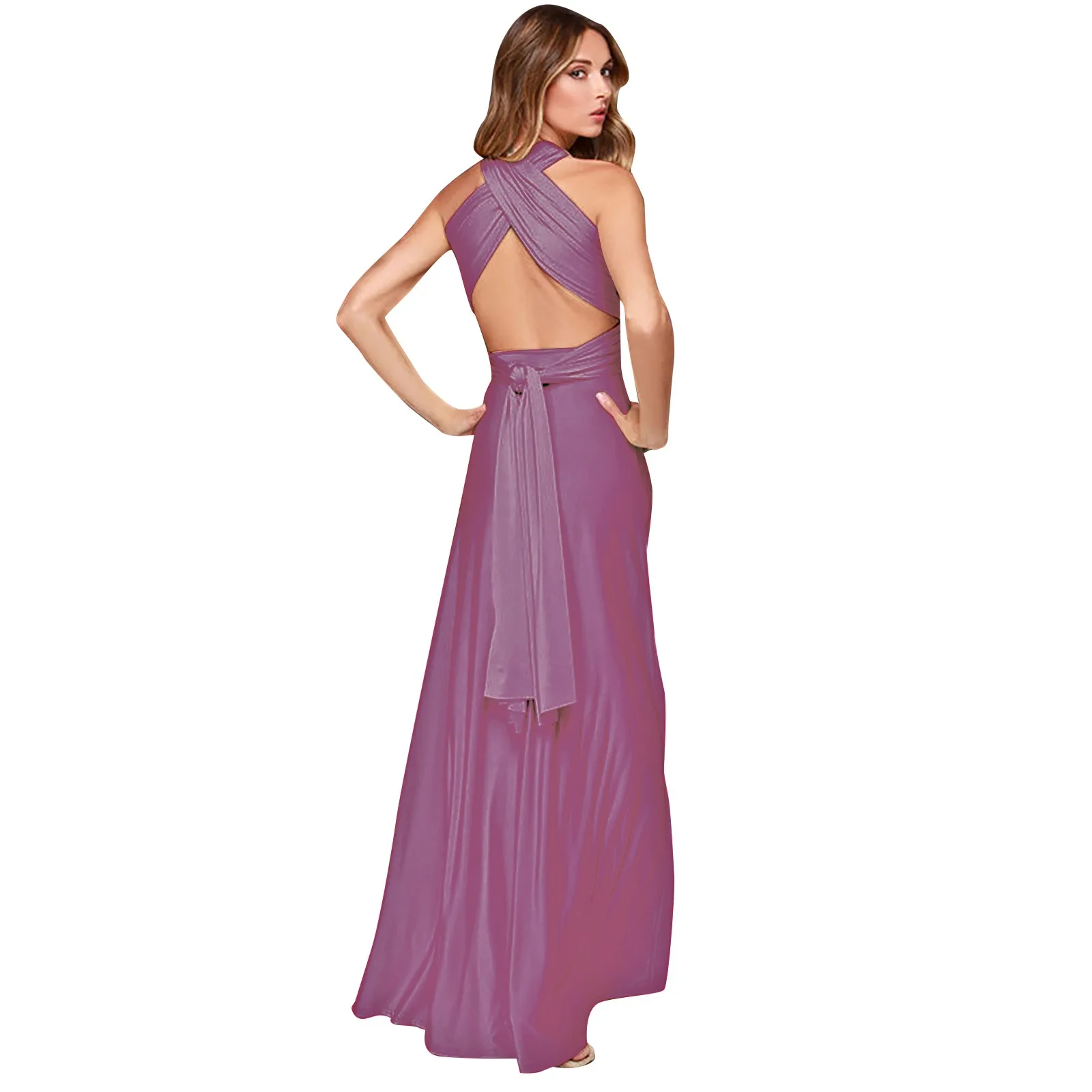 Vestido largo de vendaje para mujer, traje Sexy, bohemio, Convertible, multiposición, para damas de honor y fiestas