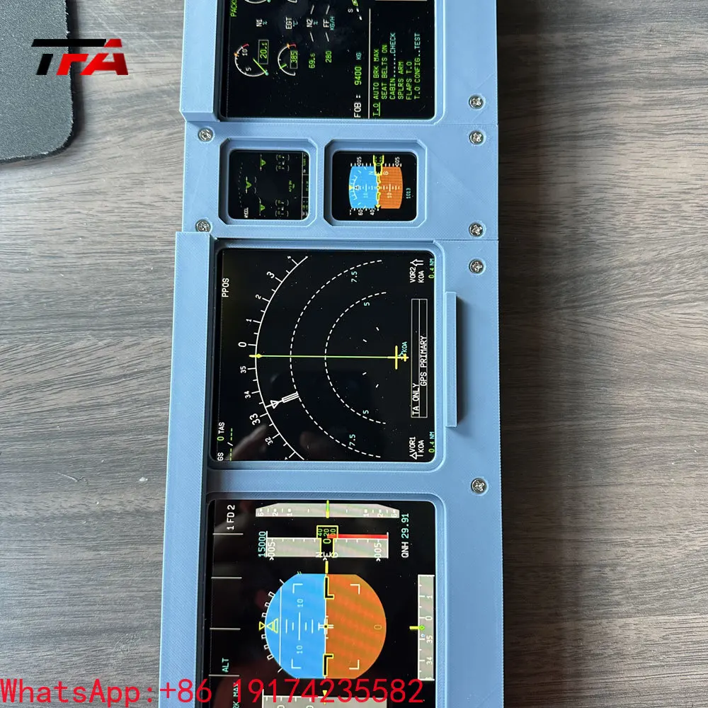 Flight Cockpit Expansion Secondary Monitor High Resolution Instrument Display Screen For Aviation Simulator Equipment