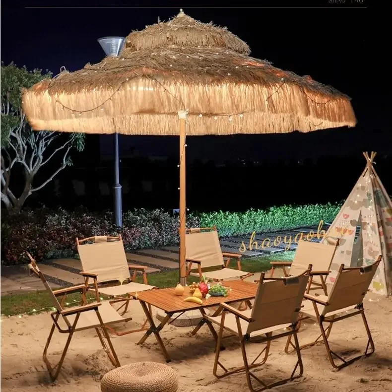Thatched Outdoor Parasol Simulation Thatched Umbrella Garden Garden Roman Umbrella