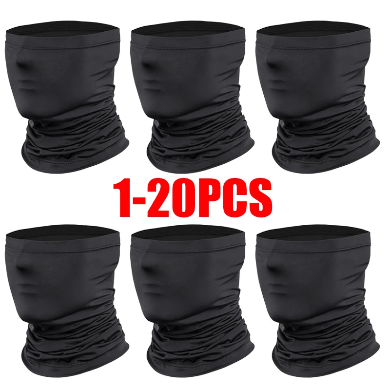 

1-20 шт. велосипедная маска для лица, впитывающая пот, дышащая, для тренировок по рыбалки, спортивный шарф, гетры, летняя бандана для лица, защита безопасности