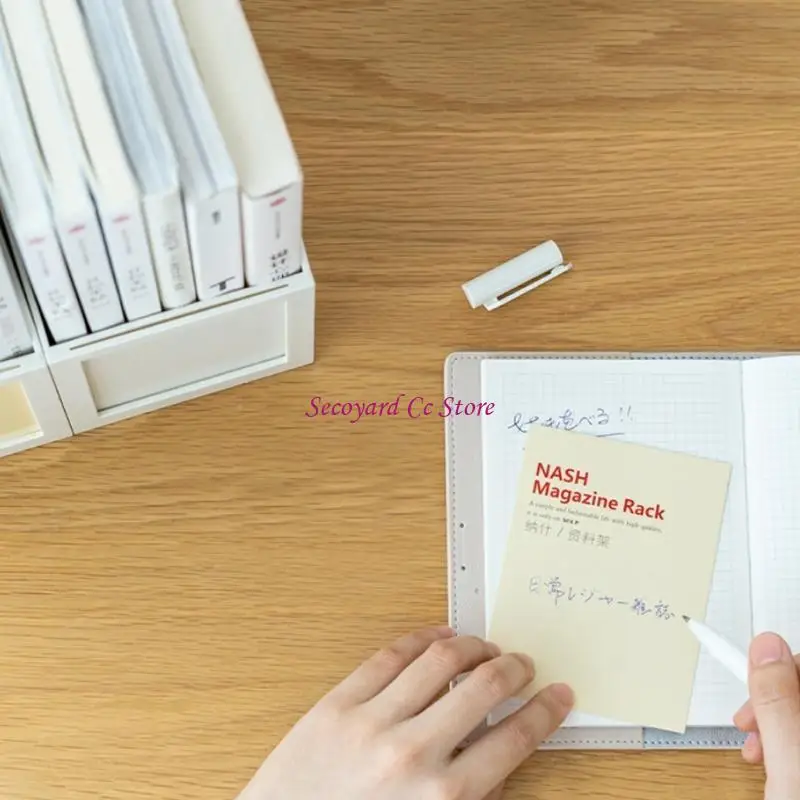 N3UC Inclined Book Holder with Index Tab Window DIY Persinalize File Hoder for Office