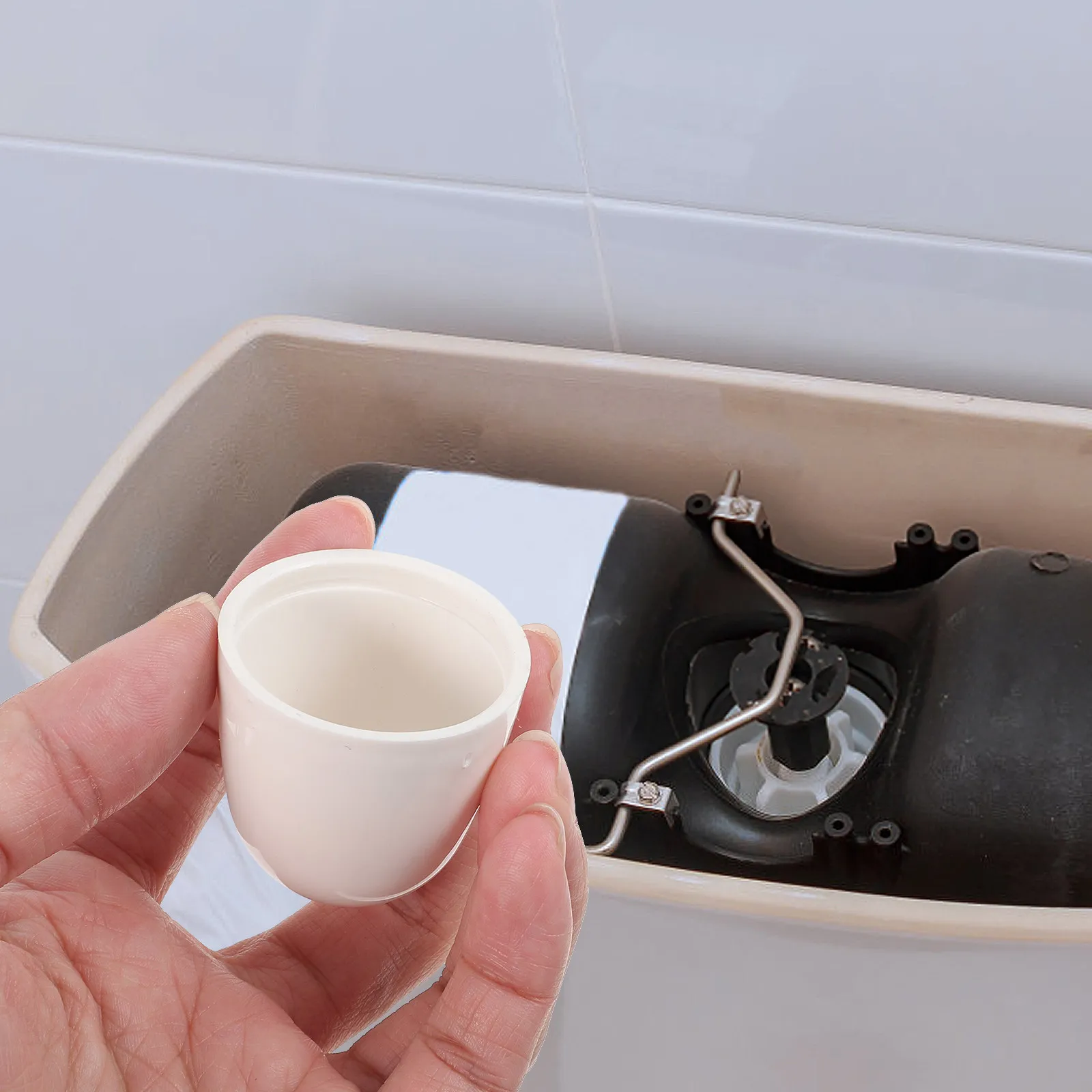 

2Sets Universal Toilet Bolt Caps Plastic Push-on Round Screw Trim Cover for Toilet Bowl Screws Easy Install Sturdy Design