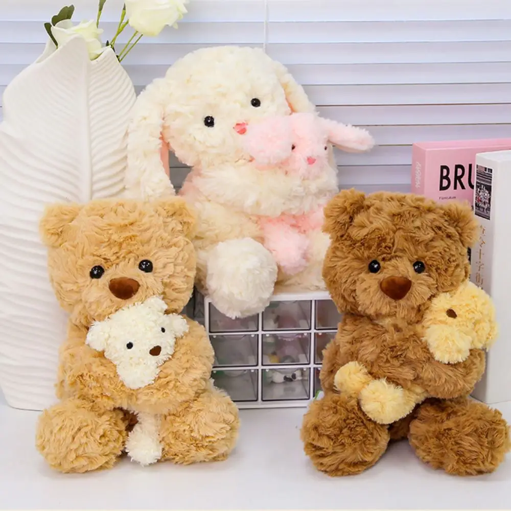 

Fluffy Rabbit Plush Toy Handmade Interactive Bunny Doll Stuffed Toy Comfortable Collection Parent Child Bear Stuffed Animals