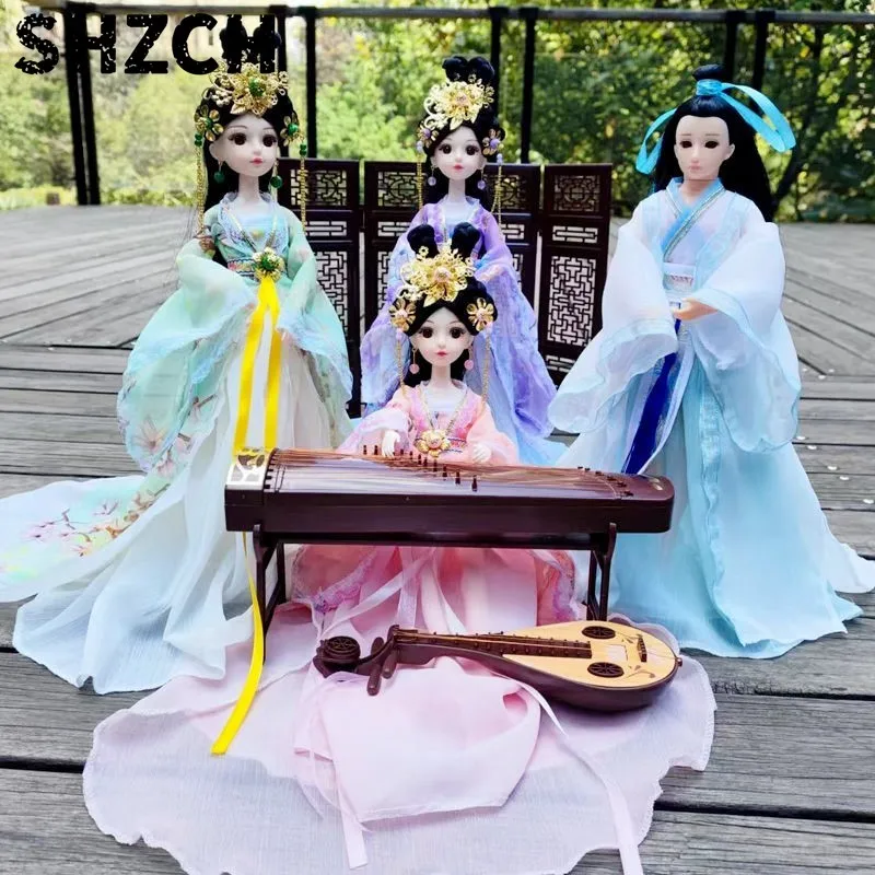 Chinese Style Ancient Costume Model 30cm Hanfu Interchangeable Fairy Princess Home Decoration Ornaments Children's Model ZE586