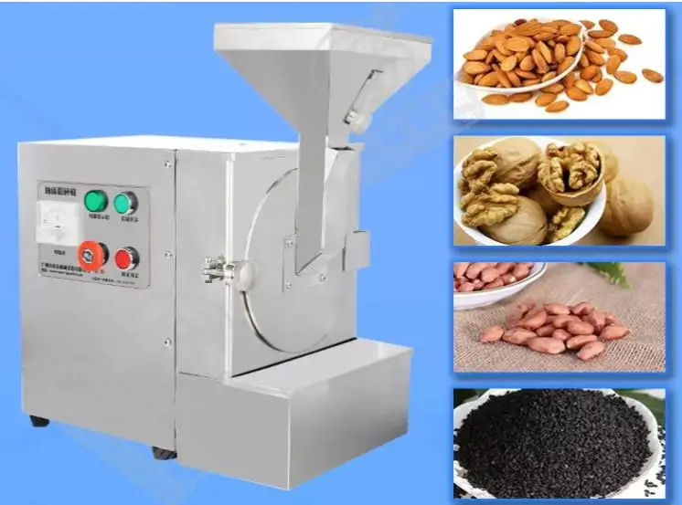 Multifunctional Almond Cashew Nut Grinder Sesame Grinding Machine Oily Nut Mill Peanut Flour Mill Machine