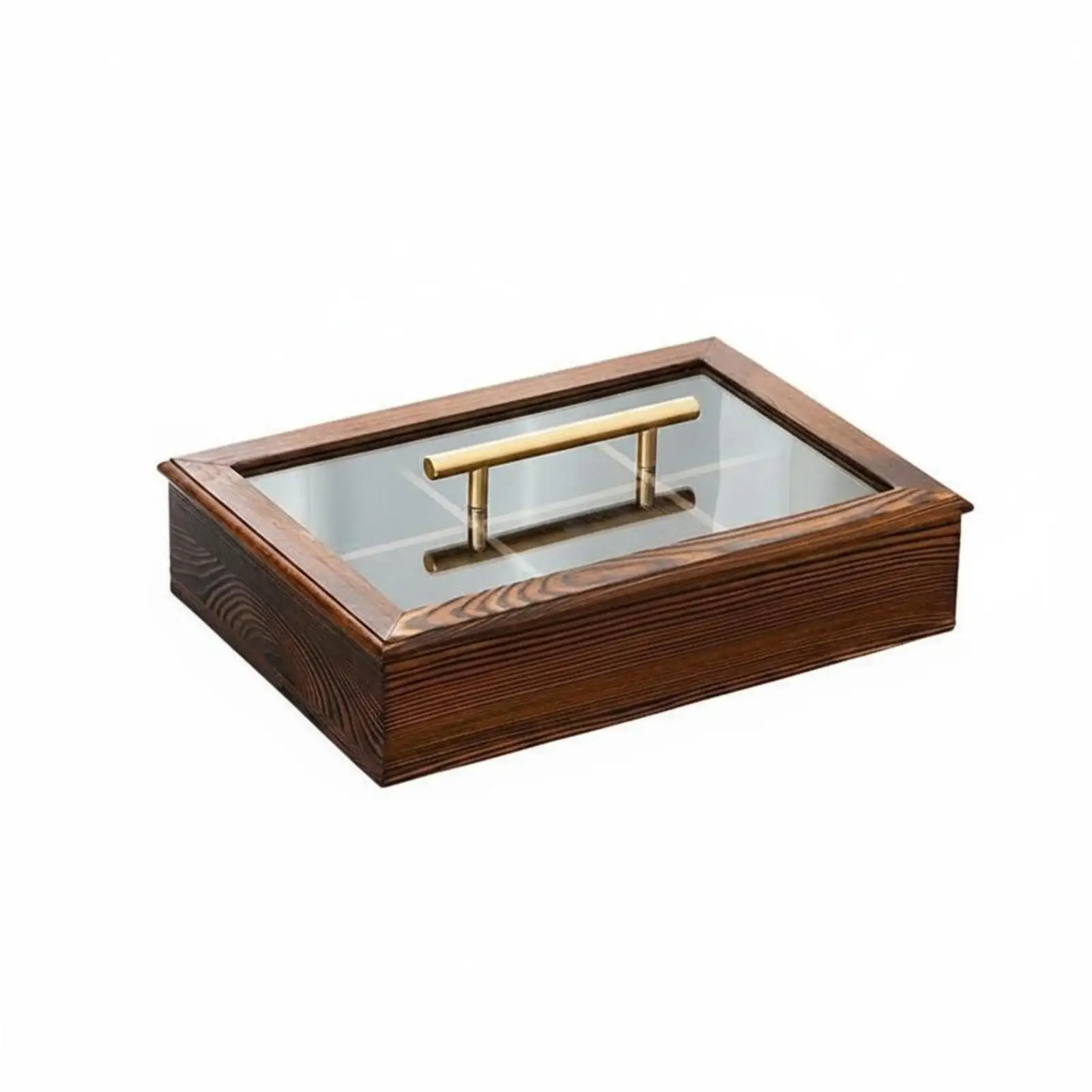 Divided Nut Tray Crisp Keeping Wooden Snack Box Easy to Clean for Reception Desk