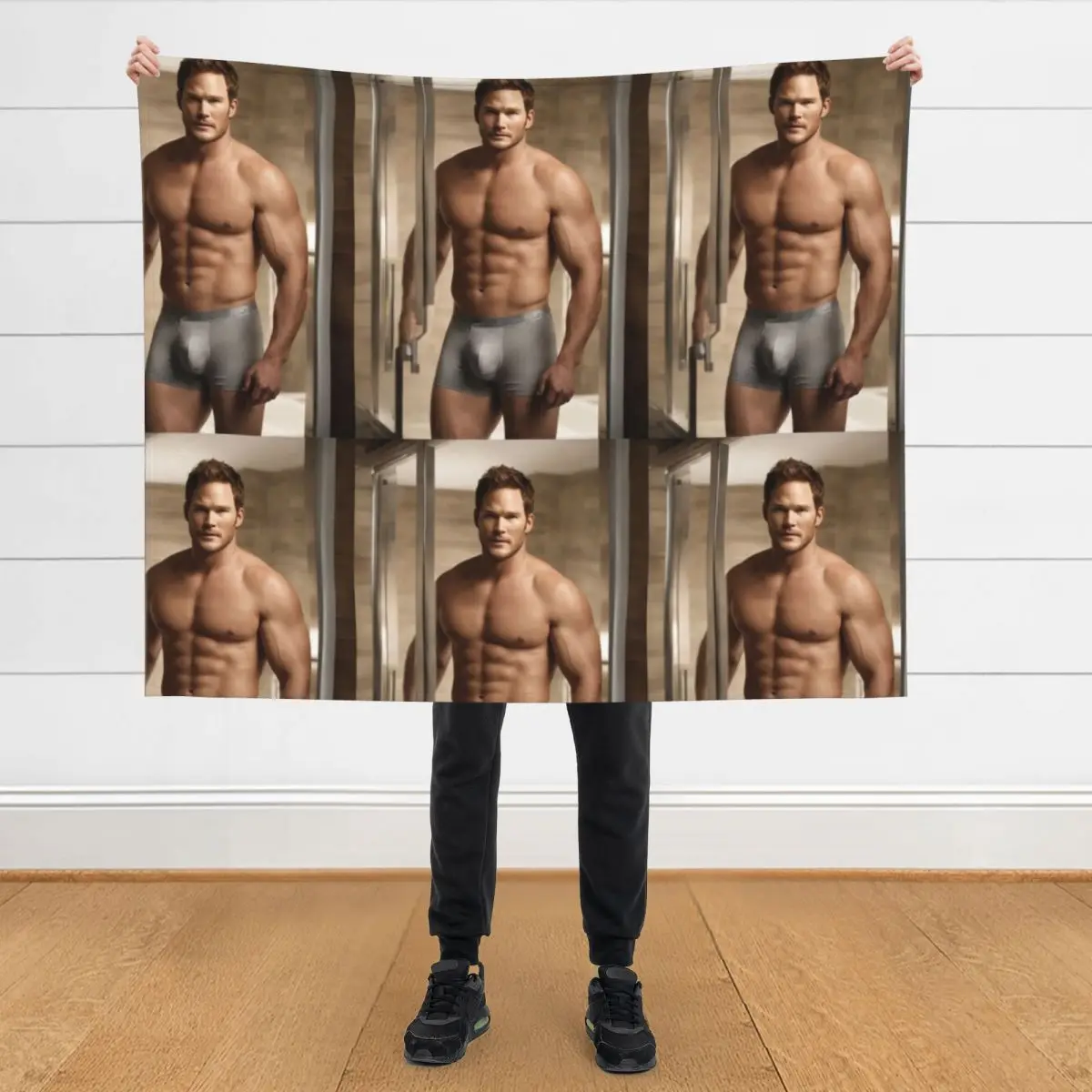 

Chris pratt handsome Throw Blanket Shaggy Weighted Soft Big Flannels Blankets