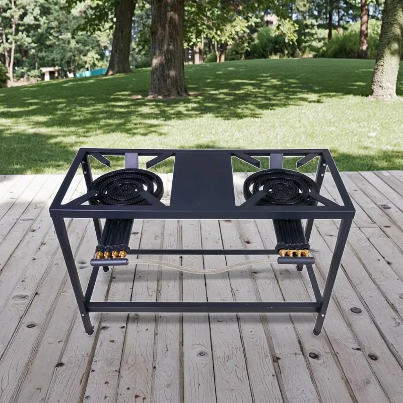 2 burner gas stove high efficiency cast iron stove for household stable heating