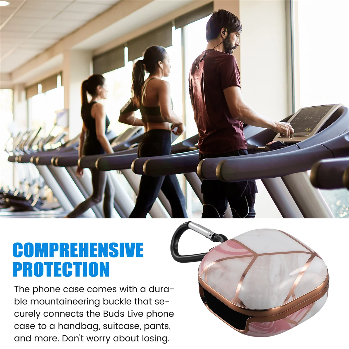 حافظة سماعة أذن فاخرة مطلية بالكهرباء لهاتف Samsung Galaxy Buds Live_BSH