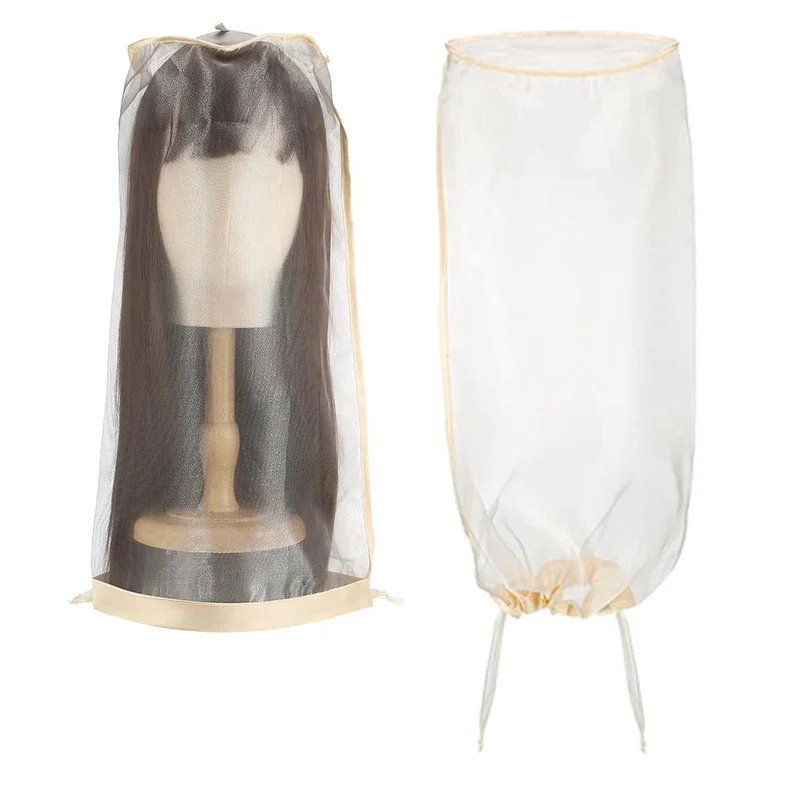 

NEW 1pc Adjustable Wig Dust Cover Wig Storage Bag with Drawstring Travel Portable Dirtproof Dustproof Wig Organizer