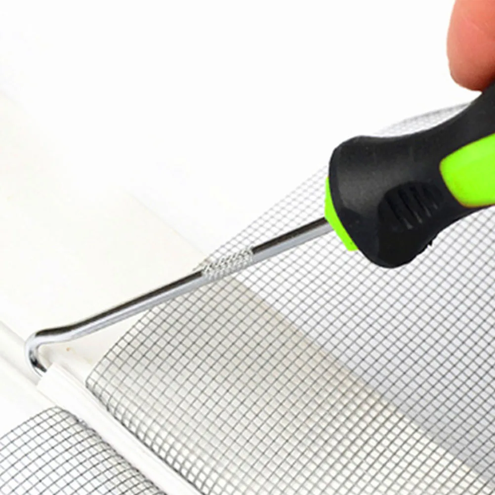 

2pcs Mesh Screen Installation Tool Wood Handle Thickened Metal Wheels Replacement For Aluminum Doors Windows