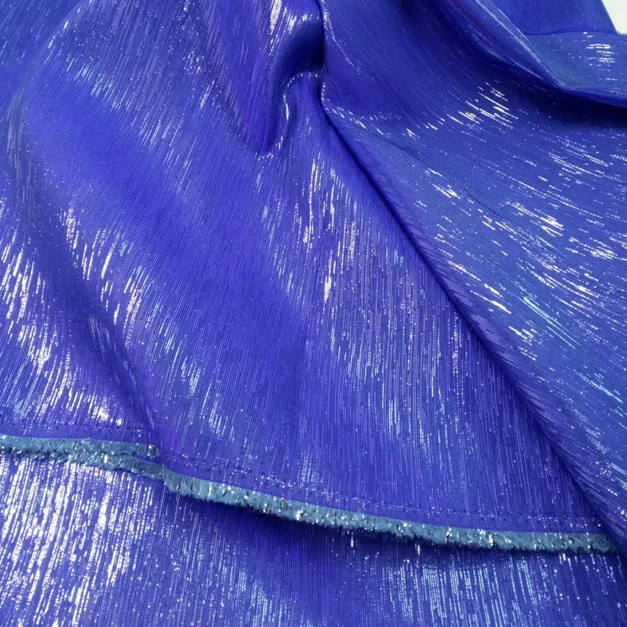 Gown Sparkling Fabric Metallic Flashing Cotton Fabric Shantung Bridal Coat Shoe Bag Curtain Wedding Cosplay Material