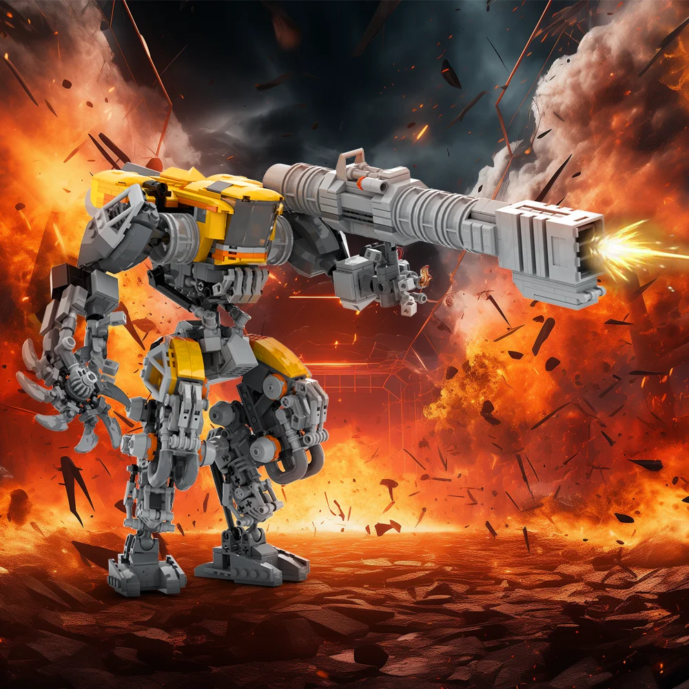 

MOC MAD STOMP XT BEE-STUNG Mecha Model Building Blocks Armored Core Series Engineer Action Mecha Robot Brick Toy Adult Gift