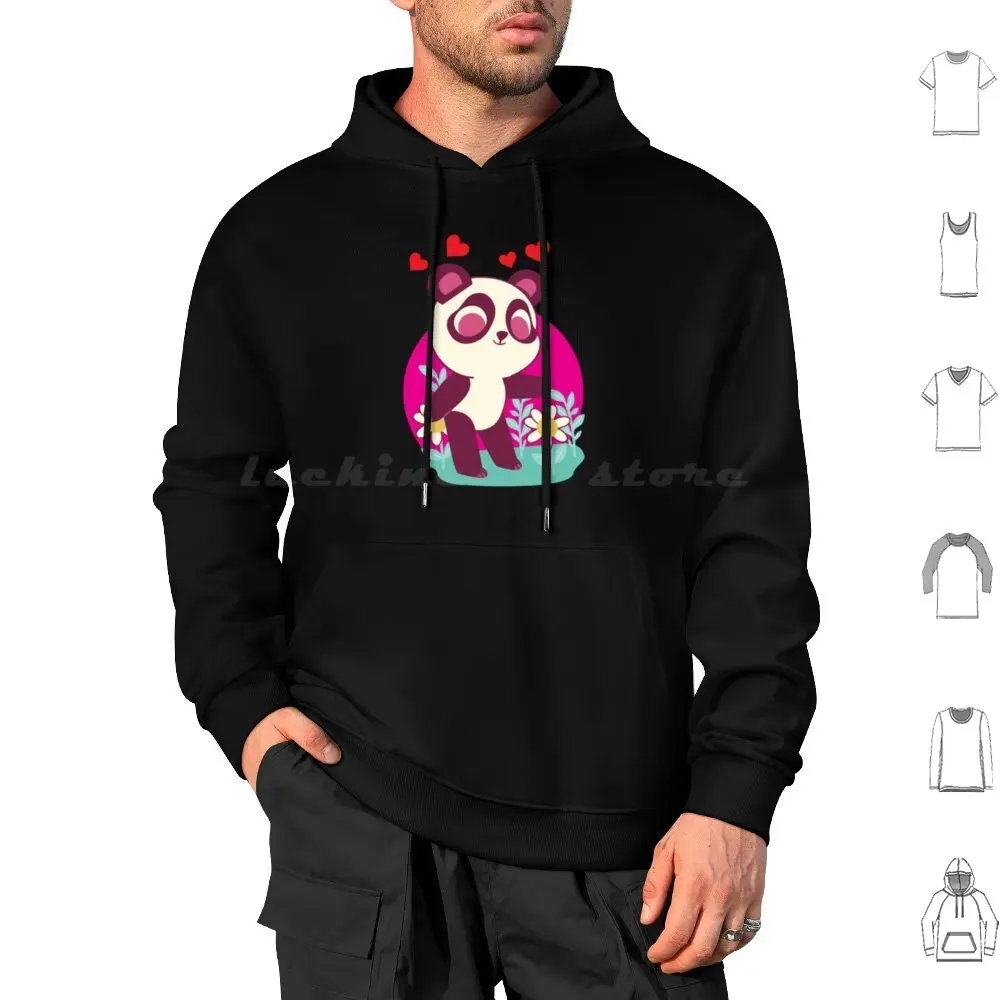 

Bear And Panda Bubu Dudu Balloon Hoodie cotton Long Sleeve Bear And Panda Bubu Dudu Balloon Love Cute Panda Bear Bubu