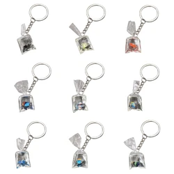 Stylish Resin Fish Keychain with Transparent Water Bag Hangings Decoration