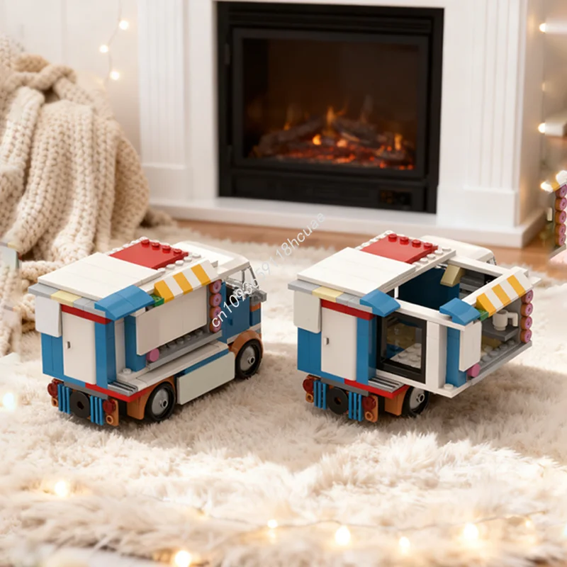 

164 шт. MOC Epandable мобильный дом, модель города, строительные блоки, архитектура, креативная идея, игрушки, образовательный кирпич, рождественские подарки для детей