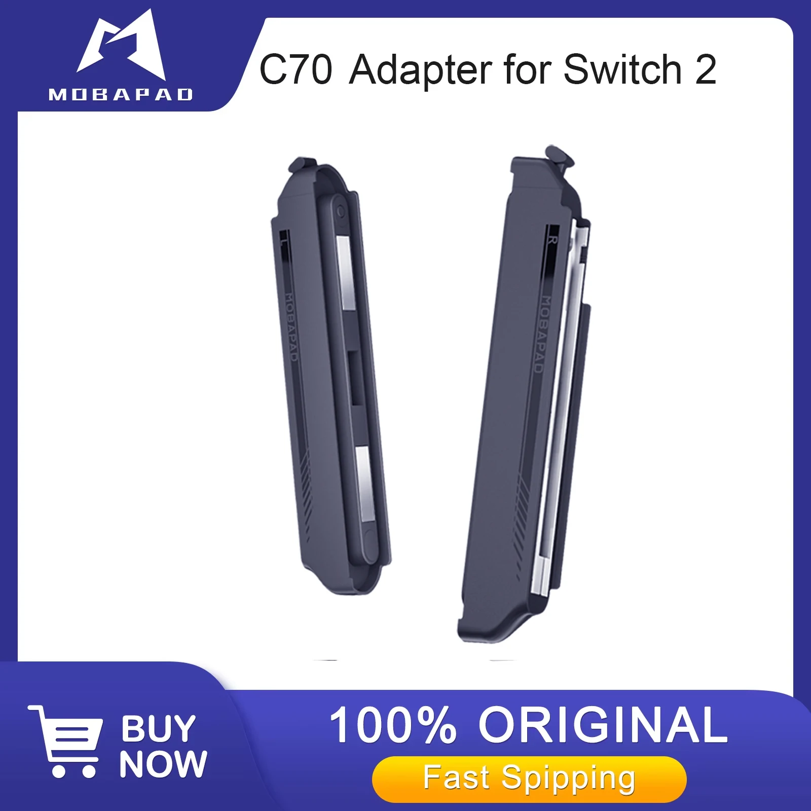 MOBAPAD Charging Grip Adapter Compatible with Switch 2, Play & Charge Bridge for Original Joy-Con on Switch 2 Game Console