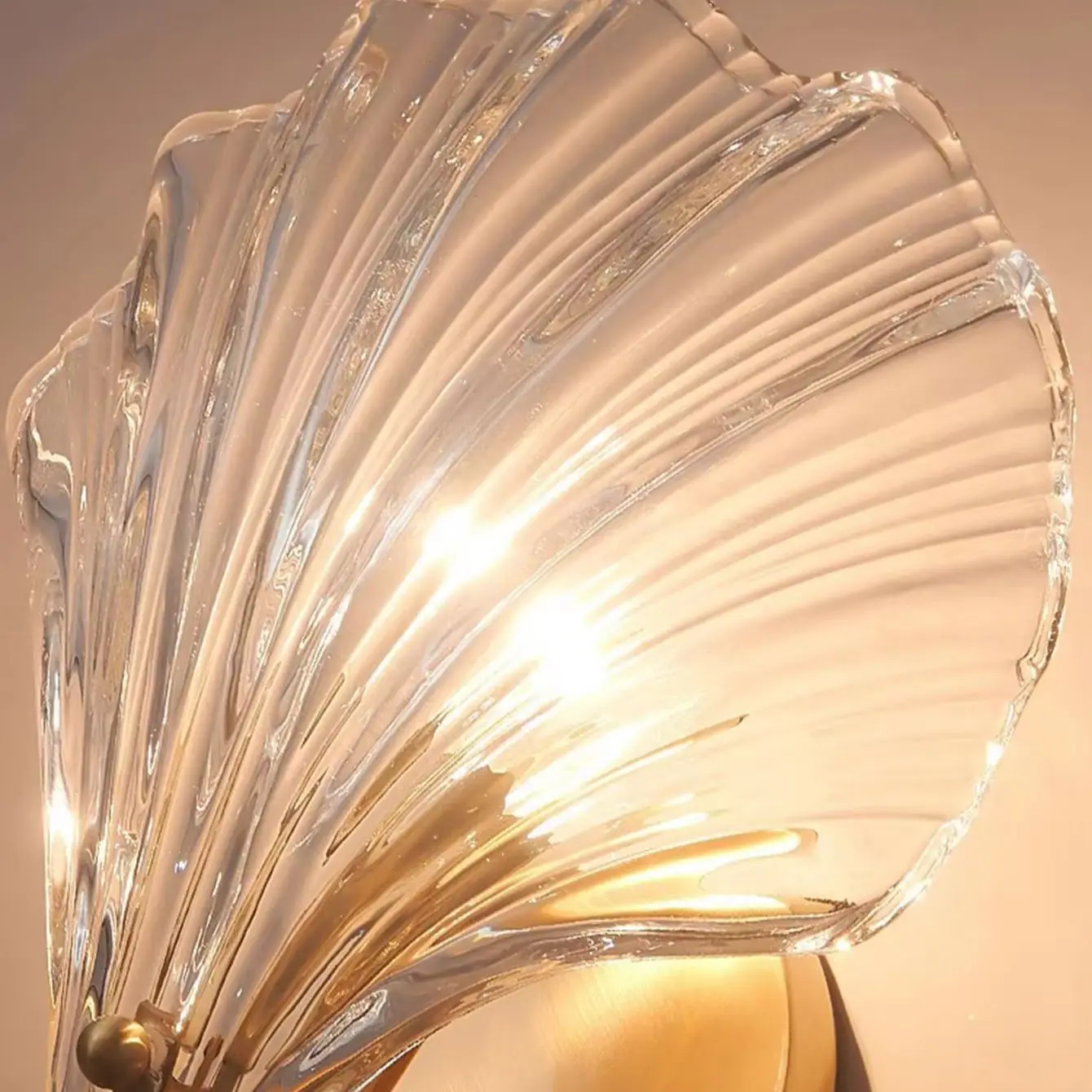 Simple Glass Shell Wall Lamp Bedroom Living Room Corridor Wall Light E14 Bedside Lamps Indoor Decoration Fixtures