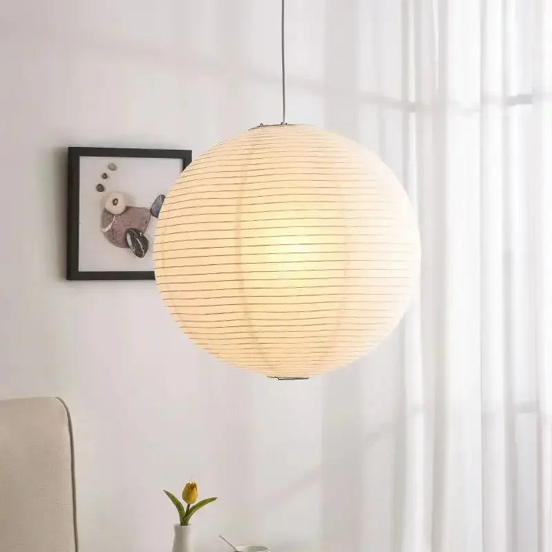 Modern Japanese Noguchi Chandelier Rice Paper Paper Art Lantern Pendant Light For Bedroom Living Room Study Paper Pendant Lamp