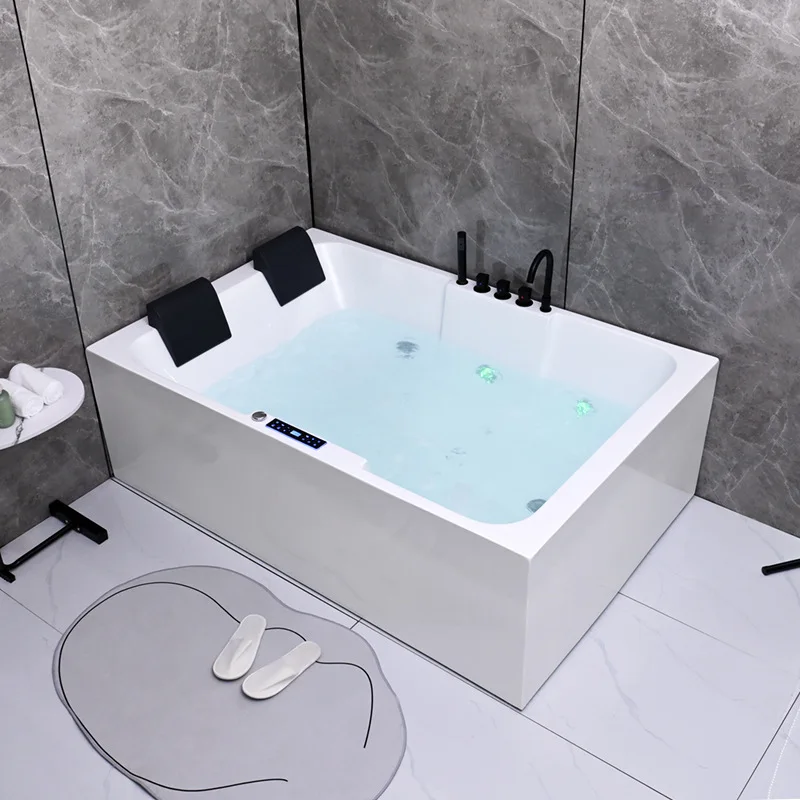 Couple large bathtub 1.2 meters wide, surfing jacuzzi intelligent heating double bathtub