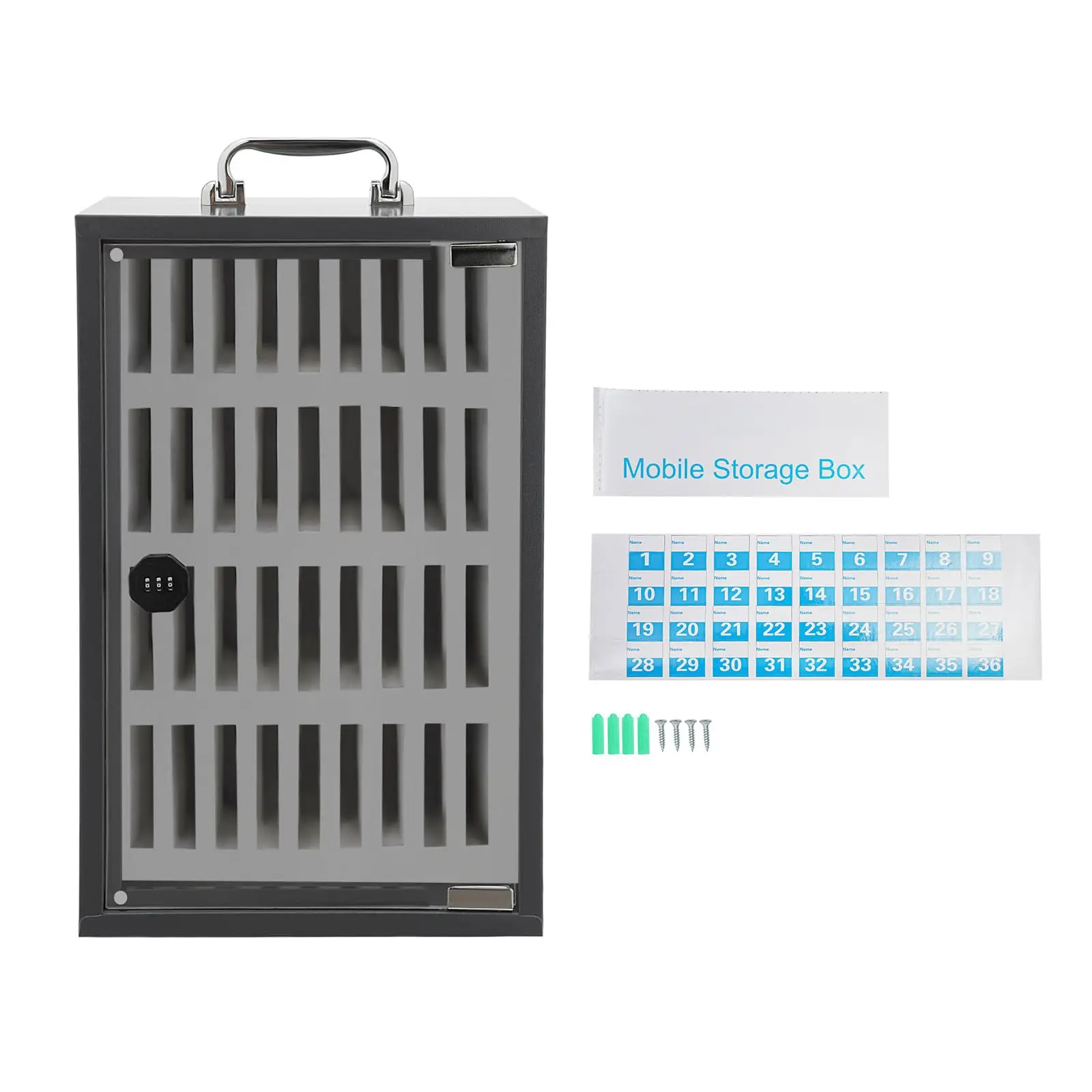 Шкаф для хранения сотовых телефонов Прозрачный шкафчик для сотового телефона для карманного держателя мобильного телефона, настенный и отдельно стоящий с замком, банка