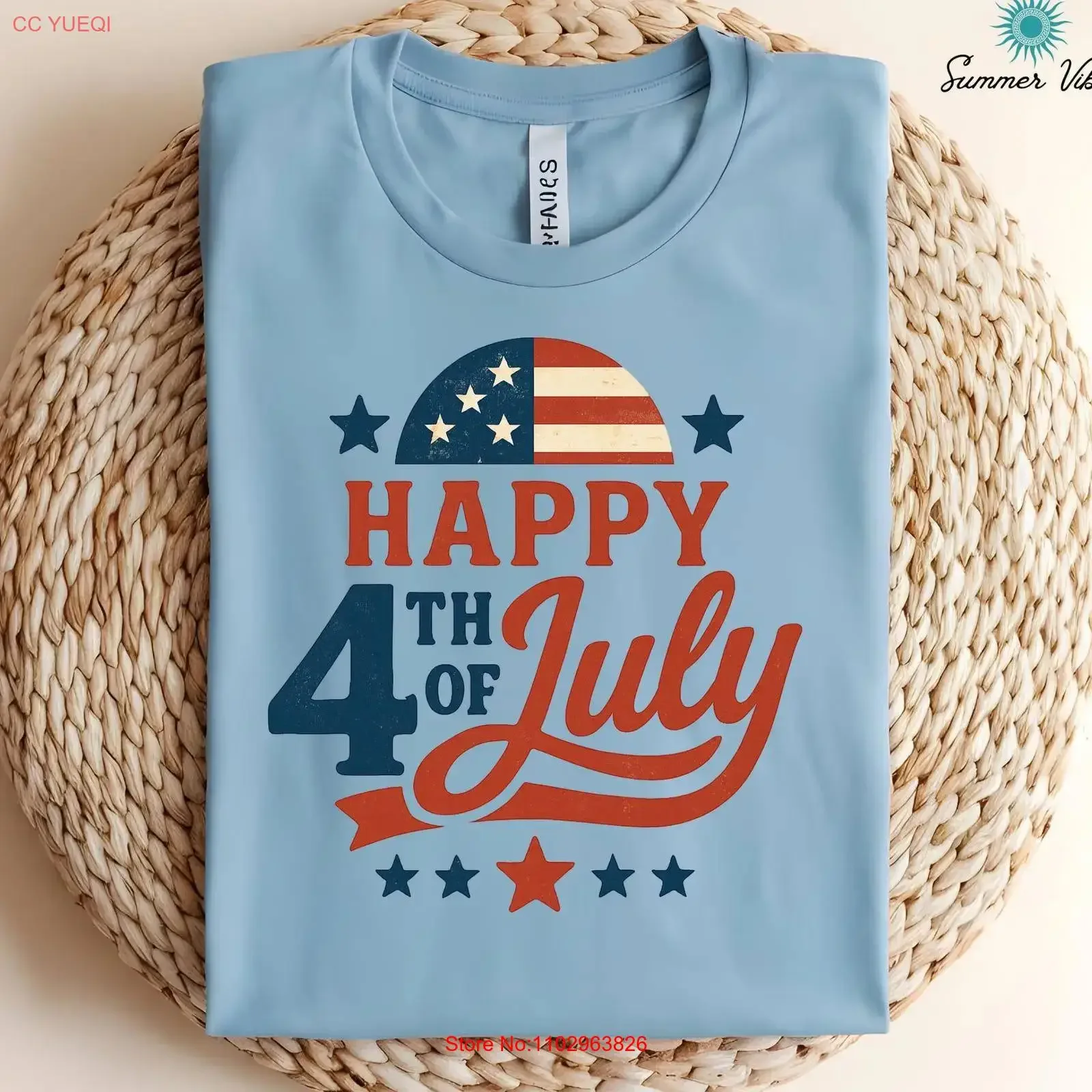 Diseño de Camiseta Patriótica PNG para el 4 de Julio, Día de la Independencia, Bandera de EE. UU., Sublimación, Cuarta Bandera, Clipart Imprimible, Arte para Bolsas de Mano
